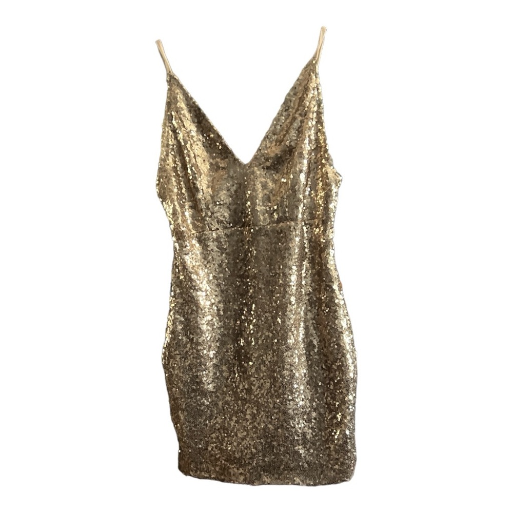 Just Cuella Women’s Mini Sequin Metallic Dress Size 4-6. - Picture 2 of 5